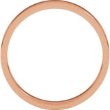14K Rose Gold 3 mm Flat Band Size 7