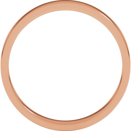 14K Rose Gold 3 mm Flat Band Size 7