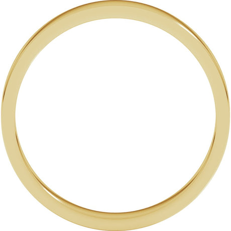 10K Yellow 3 mm Flat Band Size 10
