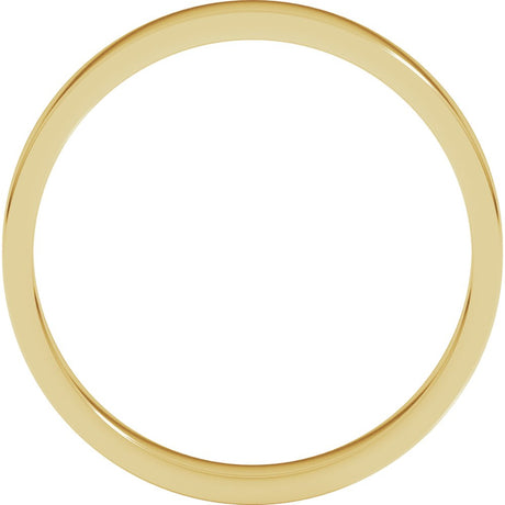 14K Yellow 3 mm Flat Band