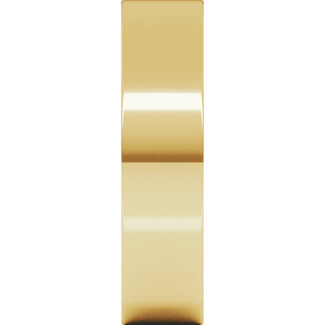 10K Yellow Gold 5 mm Flat Band Size 6.5