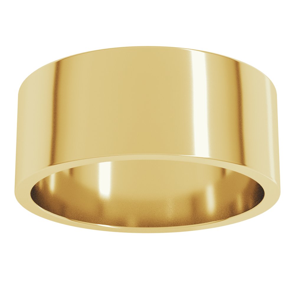 10K Yellow Gold 8 mm Flat Band Size 4
