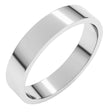 10K White Gold 4 mm Flat Band Size 5.5