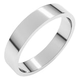 10K White Gold 4 mm Flat Band Size 5.5