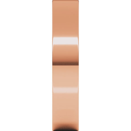 14K Rose Gold 4 mm Flat Band Size 6