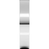 10K White 4 mm Flat Band