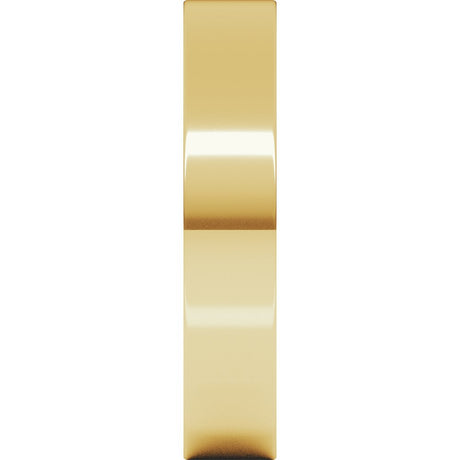 18K Yellow Gold 4 mm Flat Band Size 5