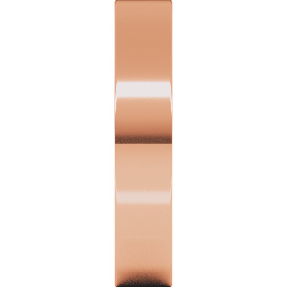 10K Rose 4 mm Flat Band Size 4