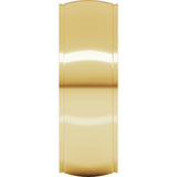 18K Yellow 7 mm Stepped-Edge Comfort-Fit Half Round Band Size 10.5