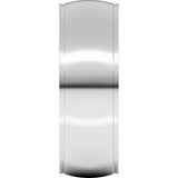 10K White 7 mm Stepped-Edge Comfort-Fit Half Round Band Size 8.5