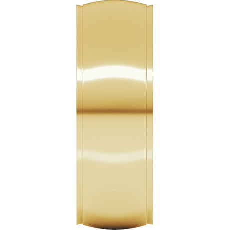 14K Yellow 7 mm Stepped-Edge Comfort-Fit Half Round Band Size 10
