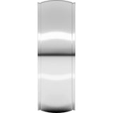 Platinum 7 mm Stepped-Edge Comfort-Fit Half Round Band Size 8.5