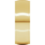 14K Yellow 7 mm Stepped-Edge Comfort-Fit Half Round Band Size 10