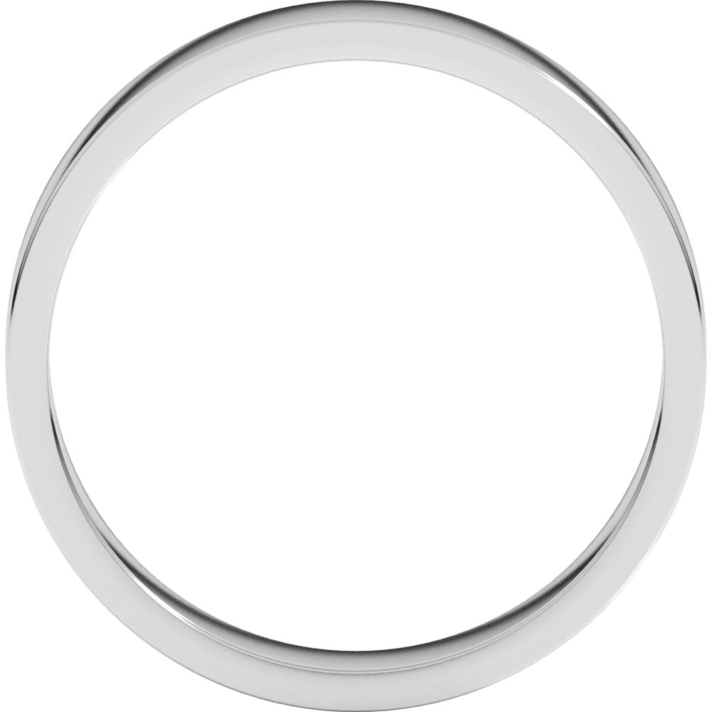 Platinum 4 mm Flat Band Size 6