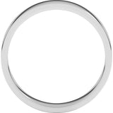 10K White 4 mm Flat Band