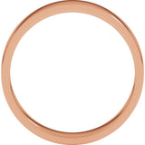 18K Rose 4 mm Flat Band Size 9.5