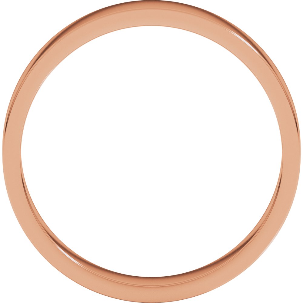 10K Rose 4 mm Flat Band Size 4