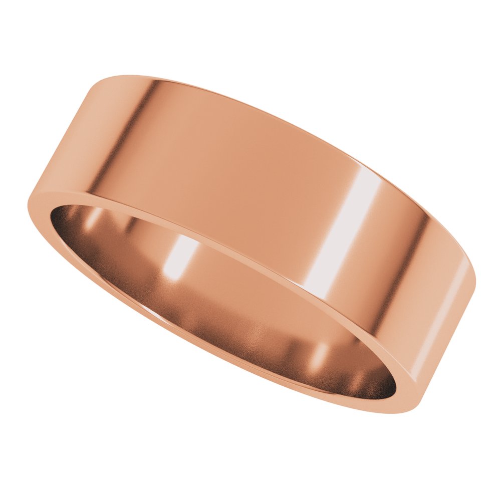 10K Rose Gold 6 mm Flat Band Size 9.5