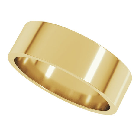 10K Yellow Gold 6 mm Flat Band Size 5