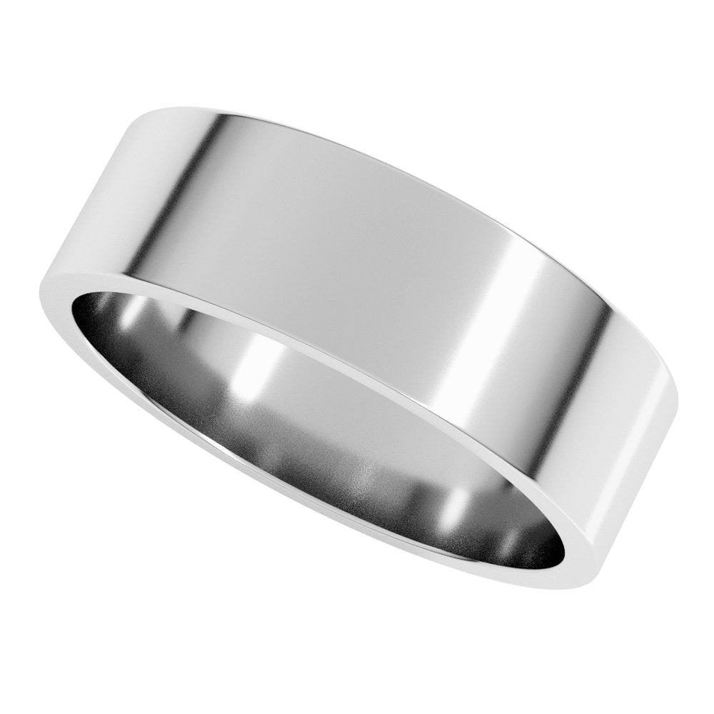 Palladium 6 mm Flat Band Size 13