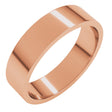 14K Rose 5 mm Flat Band Size 9