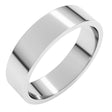 18K White 5 mm Flat Band Size 6