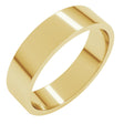 18K Yellow 5 mm Flat Band Size 6.5