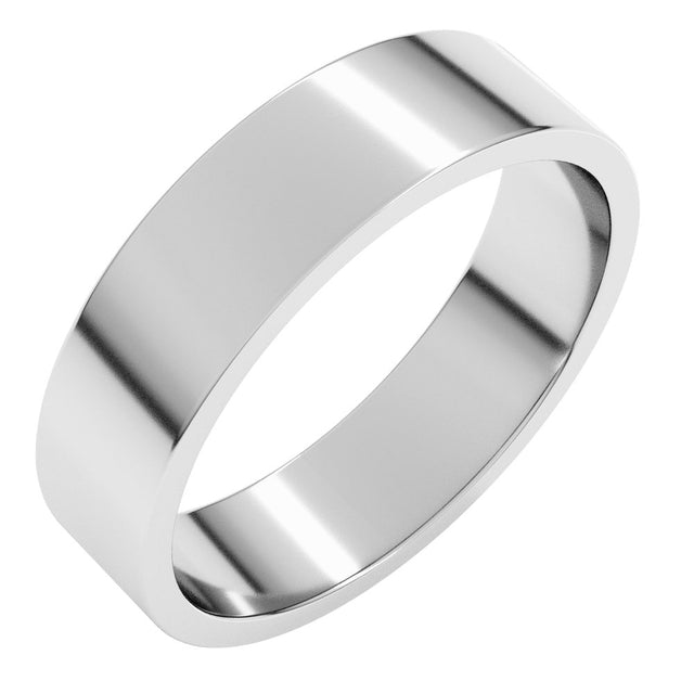 Sterling Silver 5 mm Flat Band Size 5.5