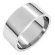 14K X1 White Gold 8 mm Flat Band Size 6.5