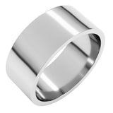 14K X1 White Gold 8 mm Flat Band Size 6.5