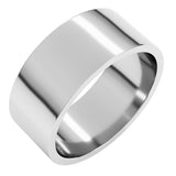 10K White 8 mm Flat Band Size 9.5