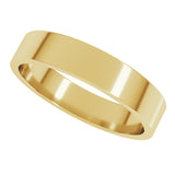 14K Yellow 4 mm Flat Band