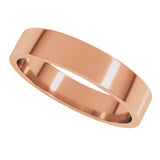10K Rose 4 mm Flat Band Size 4
