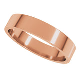 14K Rose Gold 4 mm Flat Band Size 5