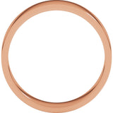 14K Rose 5 mm Flat Band Size 9