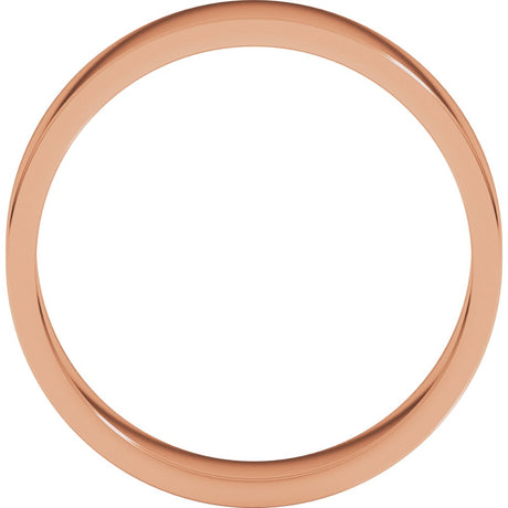 14K Rose 5 mm Flat Band Size 9