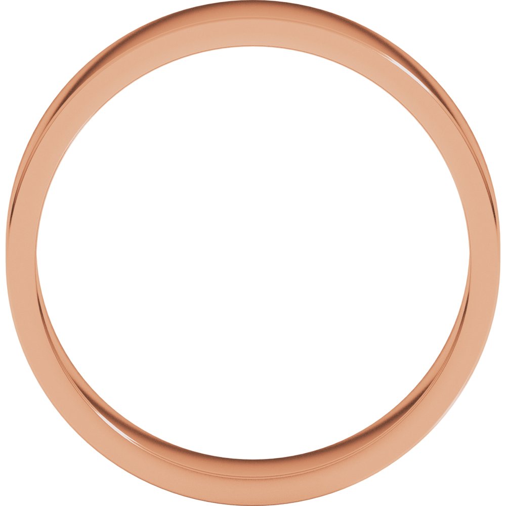 10K Rose 5 mm Flat Band Size 10