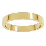10K Yellow 3 mm Flat Band