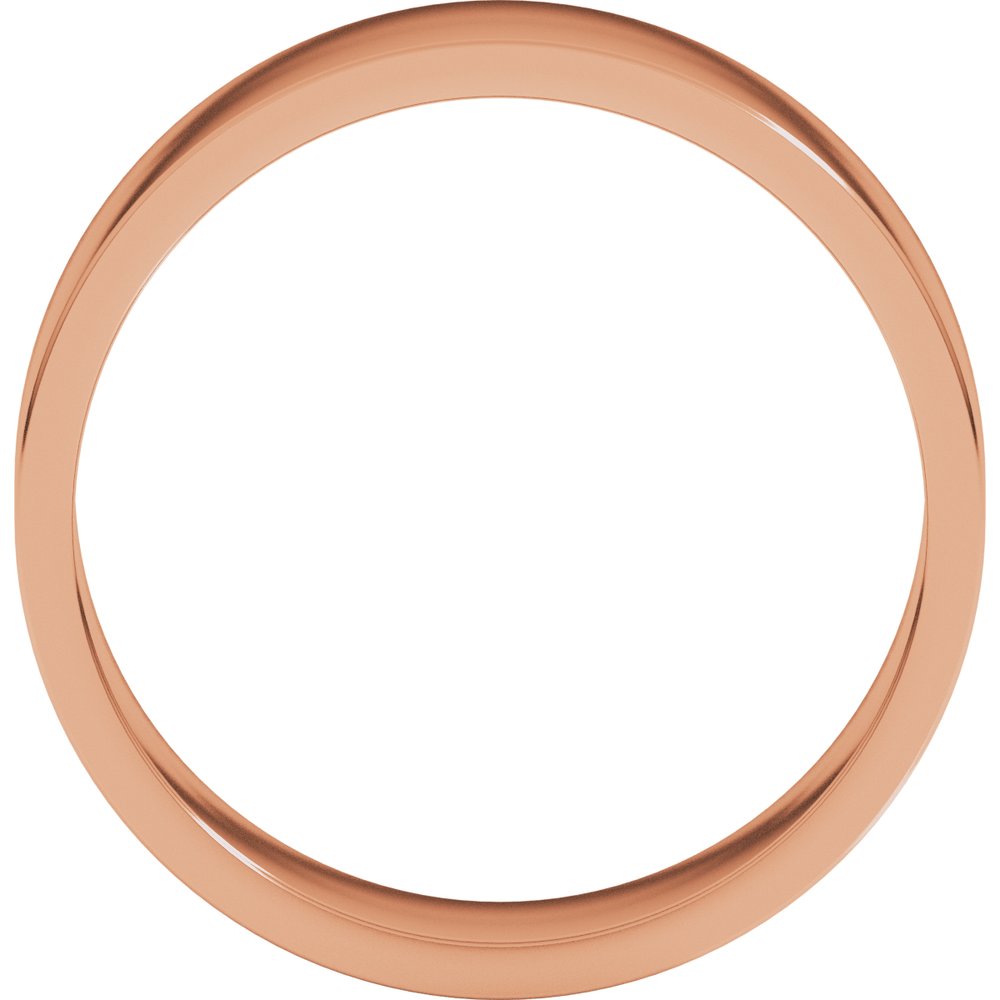 10K Rose 6 mm Flat Band Size 9.5