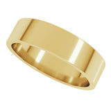 14K Yellow Gold 5 mm Flat Band Size 4