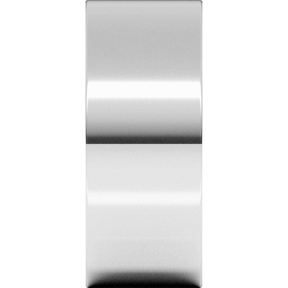 10K White 8 mm Flat Band Size 9.5