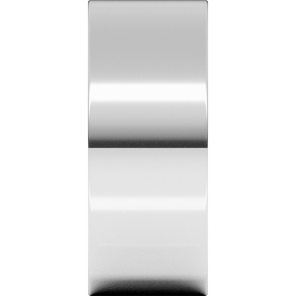 14K X1 White Gold 8 mm Flat Band Size 6.5