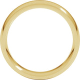 18K Yellow 7 mm Stepped-Edge Comfort-Fit Half Round Band Size 9.5