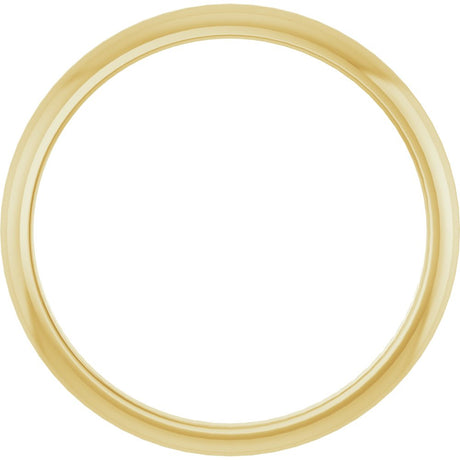 10K Yellow Gold 2.5 mm Tapered Half Round Band Size 8