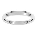 14K White Gold 2.5 mm Comfort-Fit Knife Band Size 9