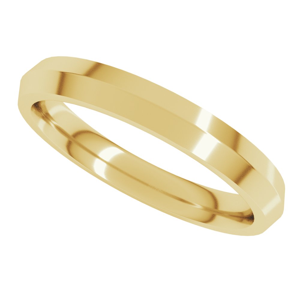 14K Yellow 3 mm Comfort-Fit Knife Band Size 6.5