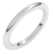 14K White Gold 2 mm Heavyweight Comfort-Fit Half Round Band Size 6