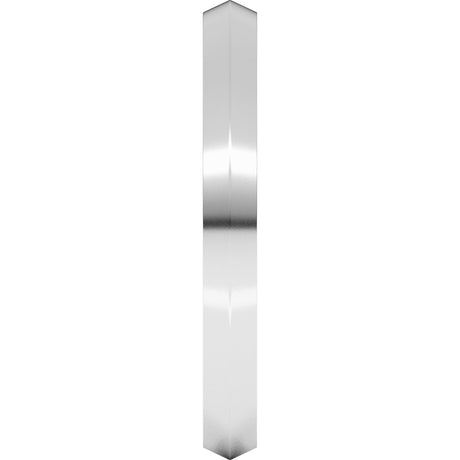 14K White Gold 2.5 mm Comfort-Fit Knife Band Size 9