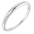 14K White Gold 2.5 mm Tapered Half Round Band Size 8