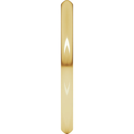 14K Yellow Gold 2 mm Heavyweight Comfort-Fit Half Round Band Size 5.5